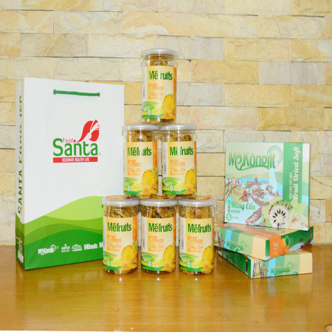 Plastic drying pineapple Mefruits - Plastic box 250g